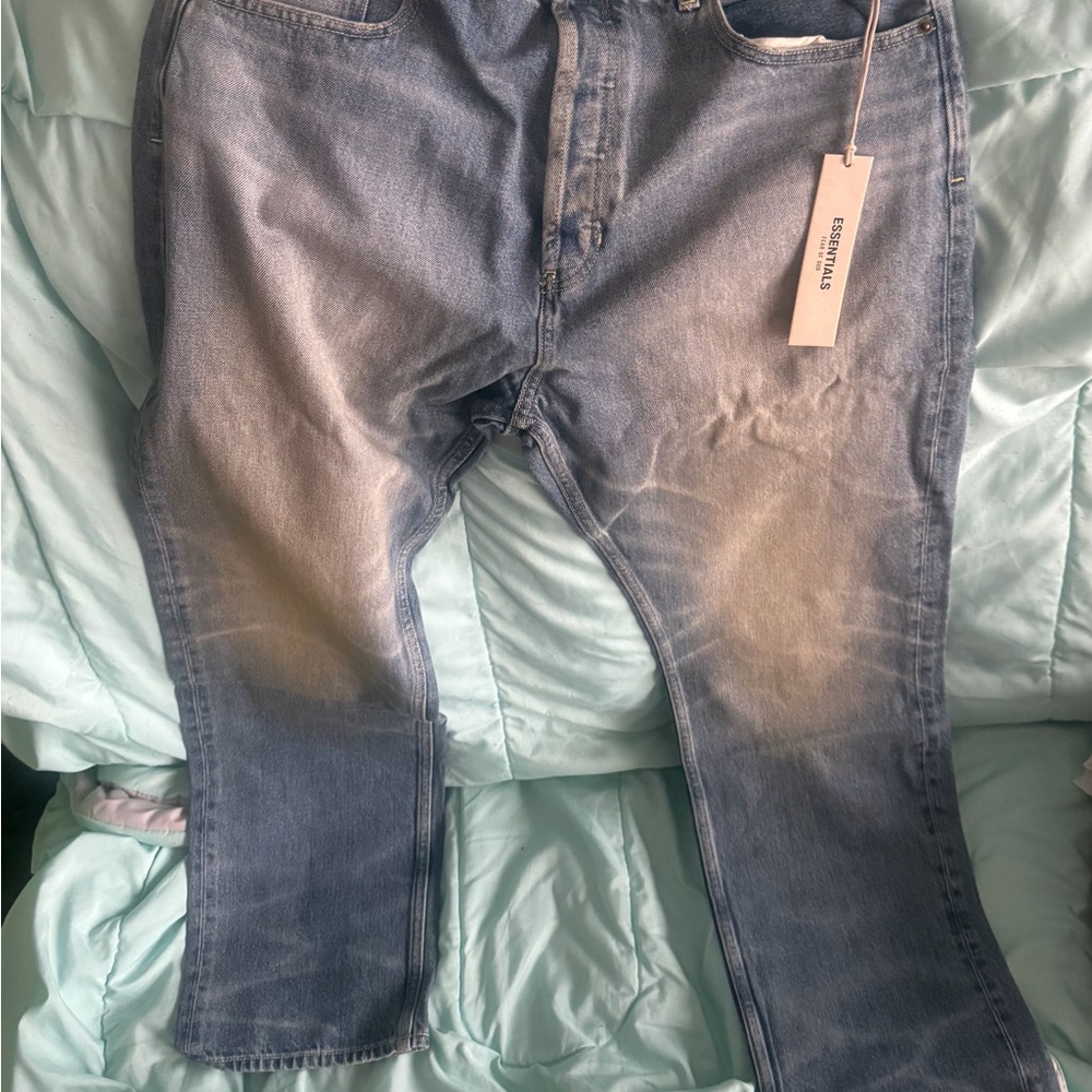 ESSENTIALS Men’s Faded Blue Relaxed Jeans